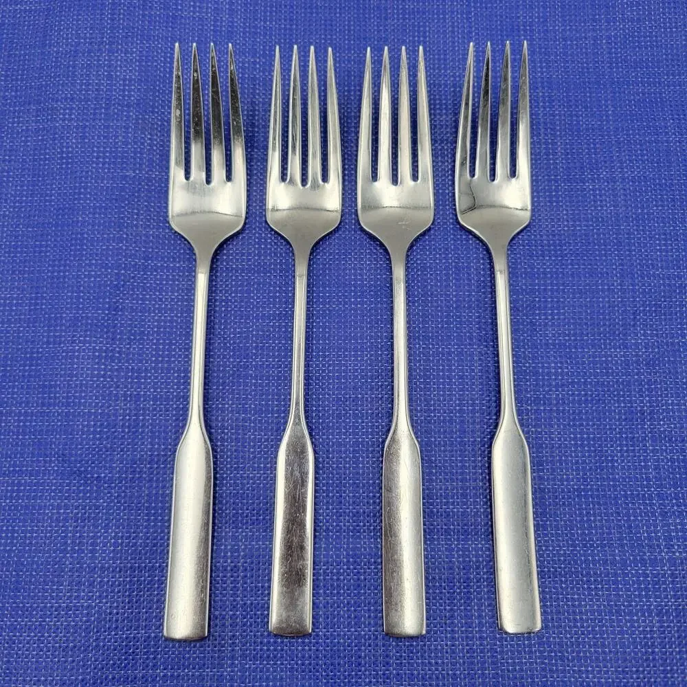 Oneida Antares Flatware Stainless Set Of 4 Pcs Dinner Fork Discontinued Vintage